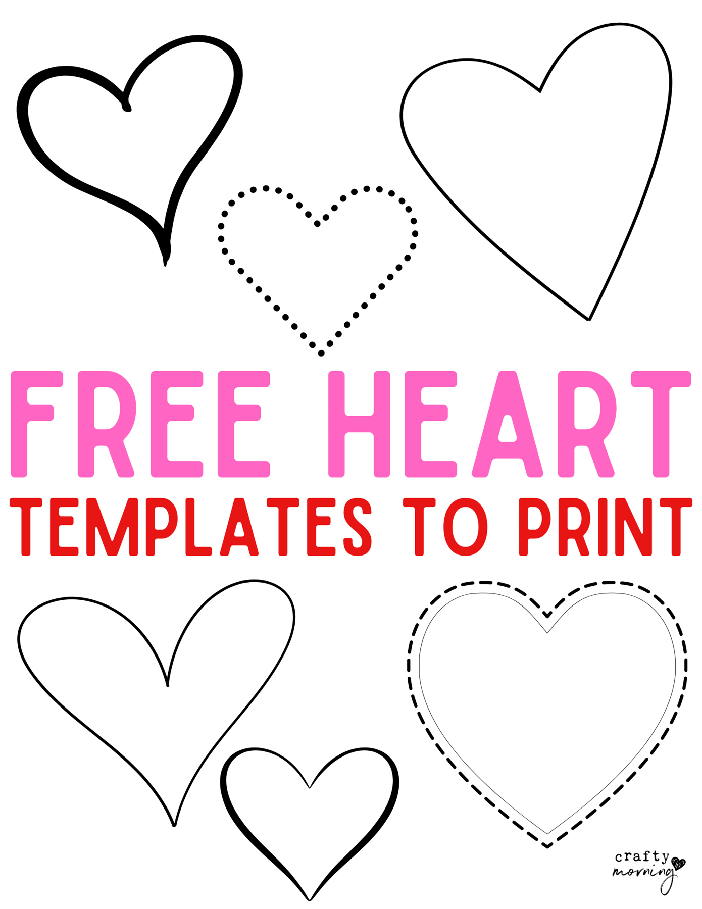 10 Free Printable Heart Templates - Crafty Morning within Cut Out Printable Heart Template