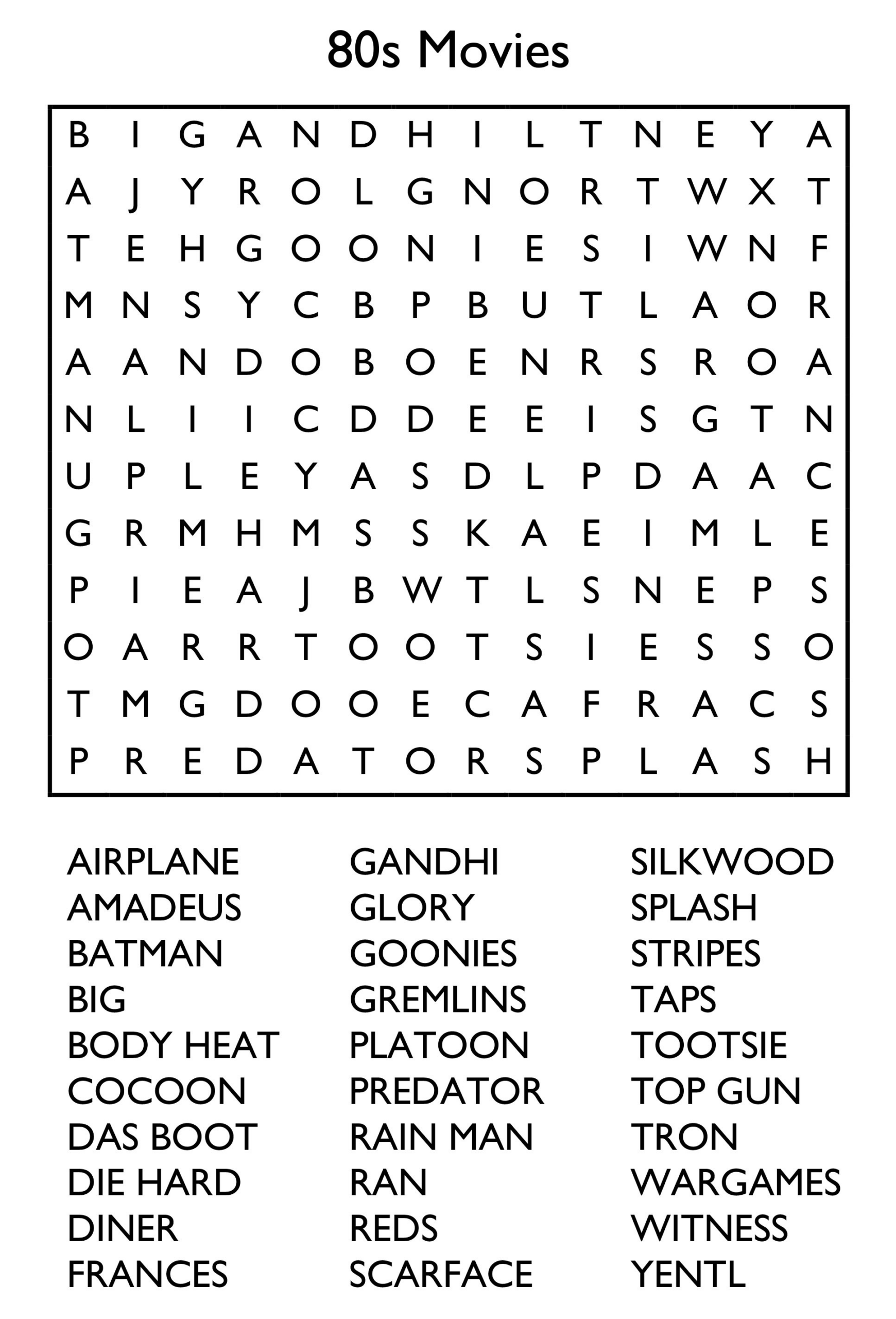 10 Free Printable Word Search Puzzles with Word Searches Printable Large Print