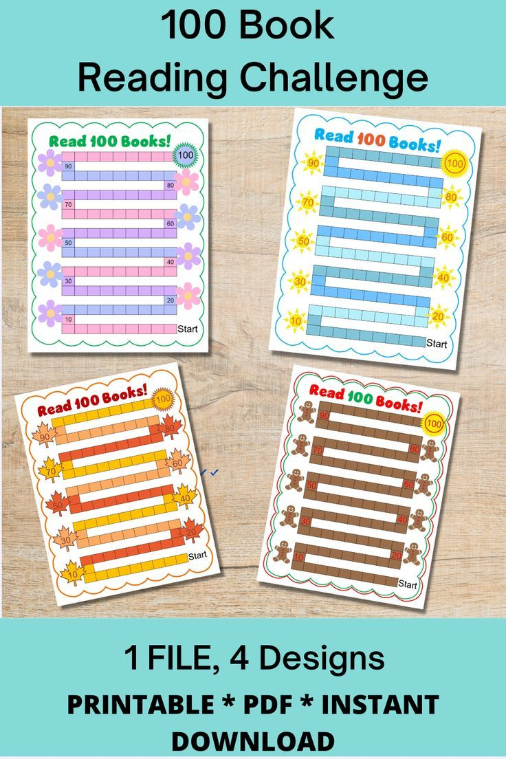 100 Book Tracker, Reading Log Printable intended for 100 Book Reading Chart Printable Free