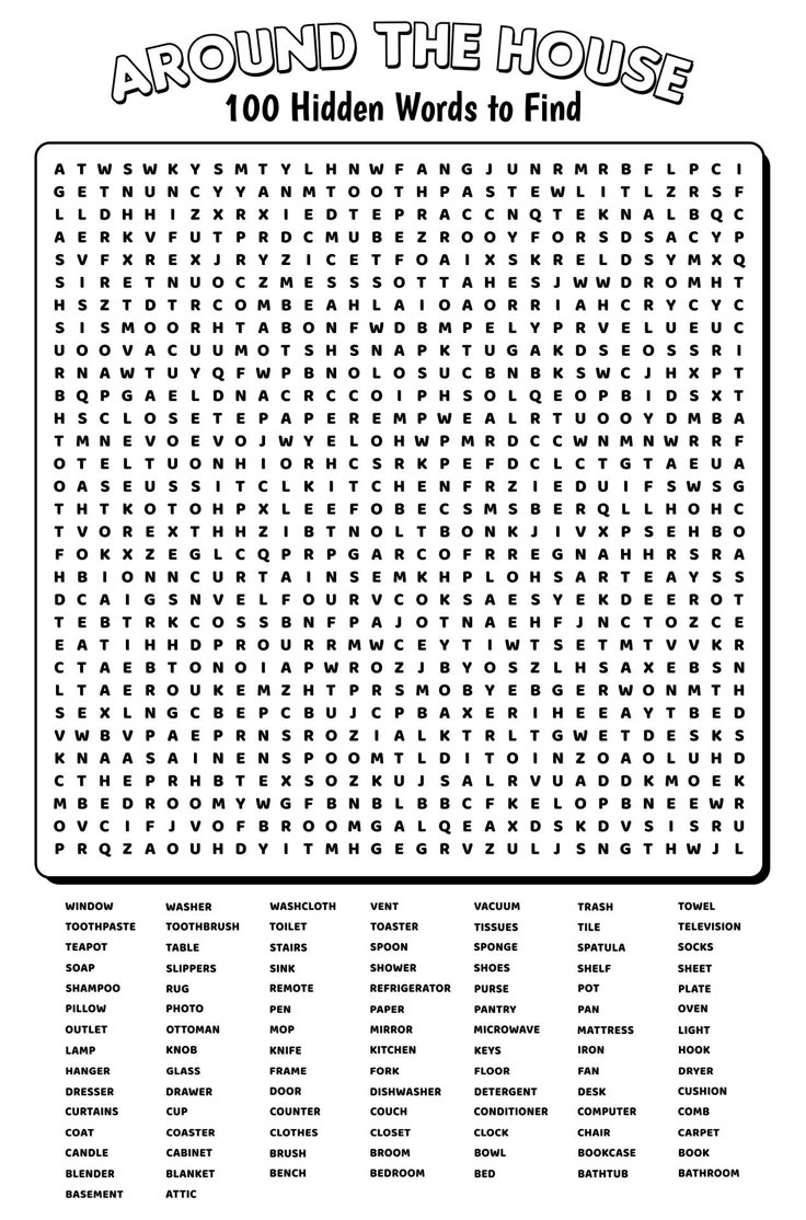 100 Word Word Searches - 20 Free Pdf Printables | Printablee In throughout Word Search Free Printable Puzzles