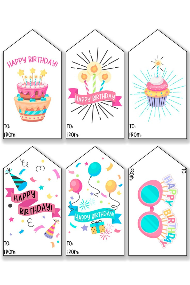 102 Free Printable Birthday Tags All In One Download in Free Birthday Gift Tags Printable