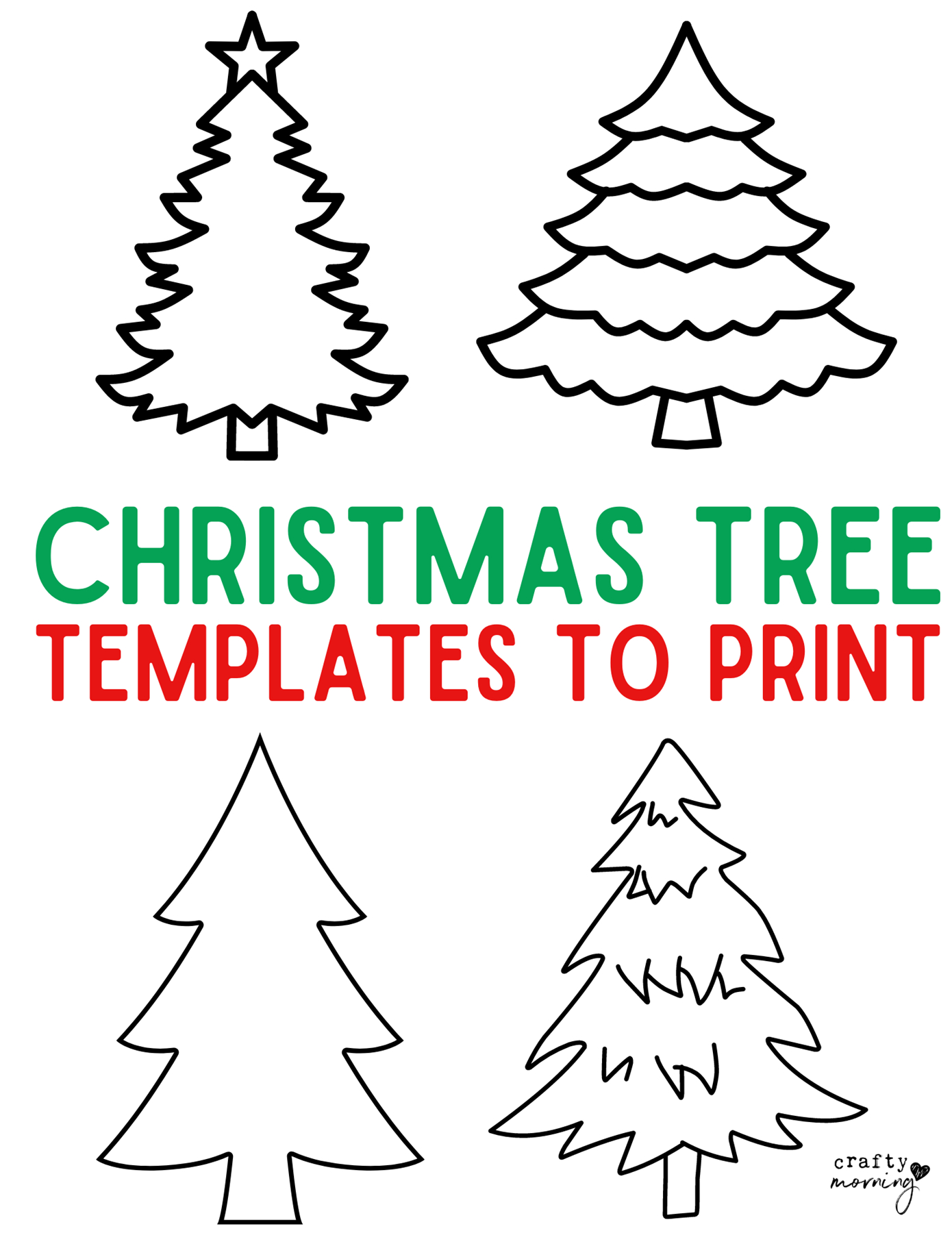 11 Free Christmas Tree Templates - Crafty Morning intended for Christmas Tree Template Printable