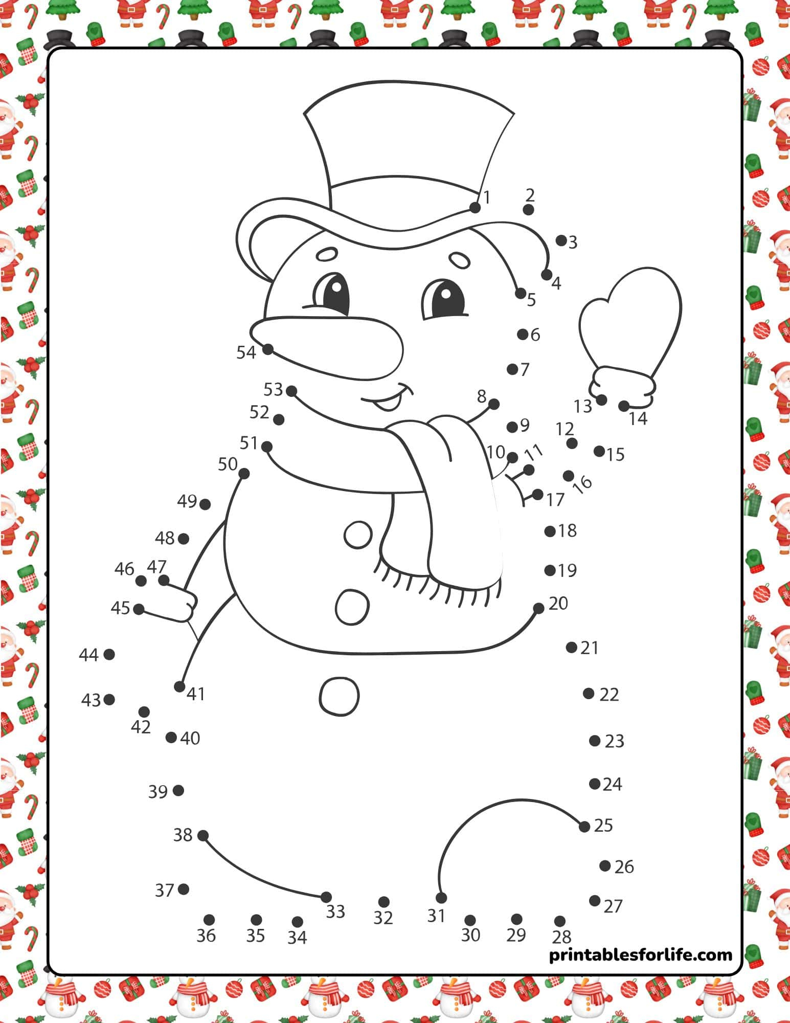 12 Free Christmas Dot To Dot Worksheets (Connect The Dots) intended for Connect The Dots Printable Christmas