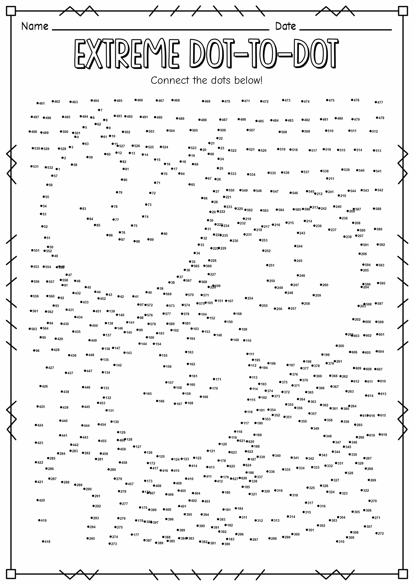16 Hard Dot To Dot Worksheets - Free Pdf At Worksheeto with Free Printable Difficult Dot to Dot