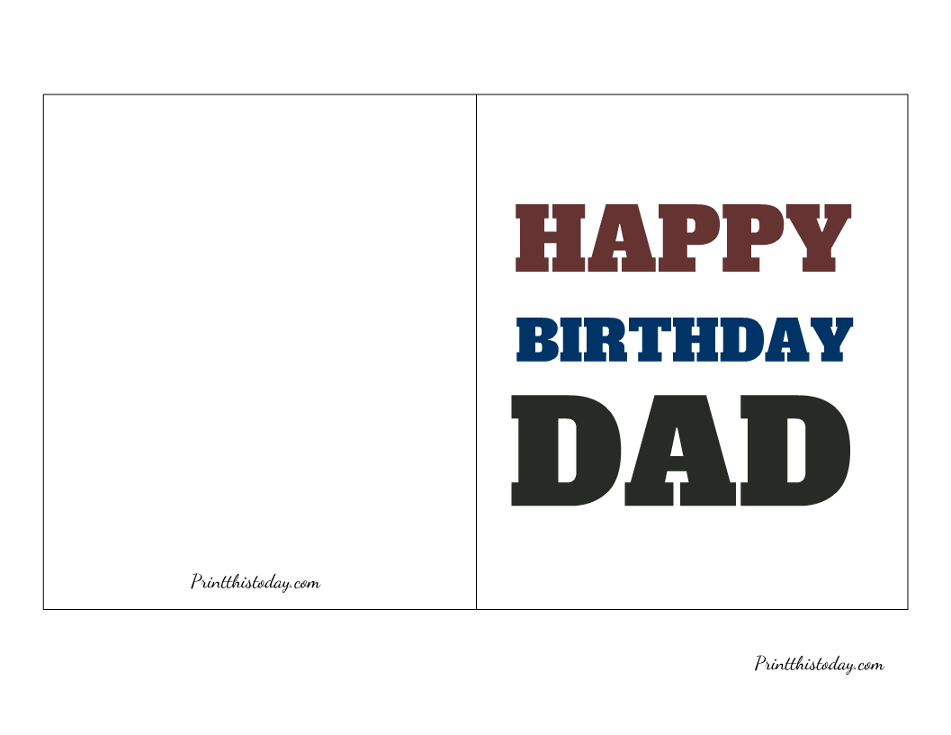 18 Cute And Elegant Free Printable Birthday Cards For Dad inside Free Printable Birthday Cards For Father