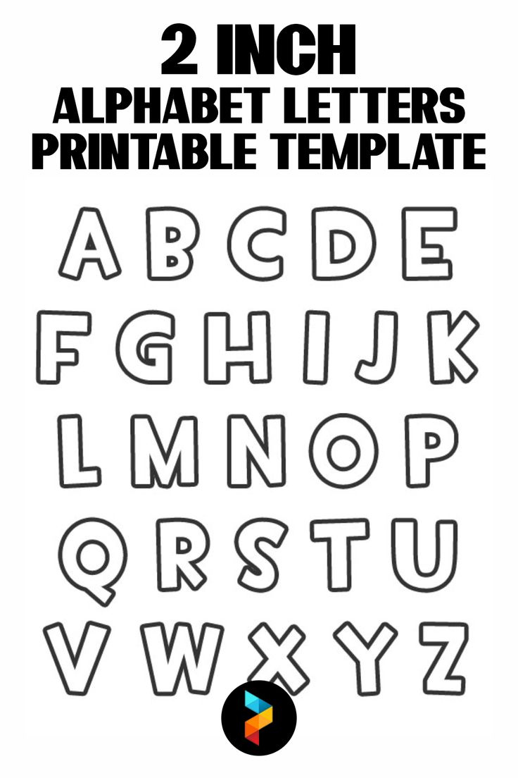 2 Inch Alphabet Letters Printable Template within 2 Inch Printable Letter Stencils