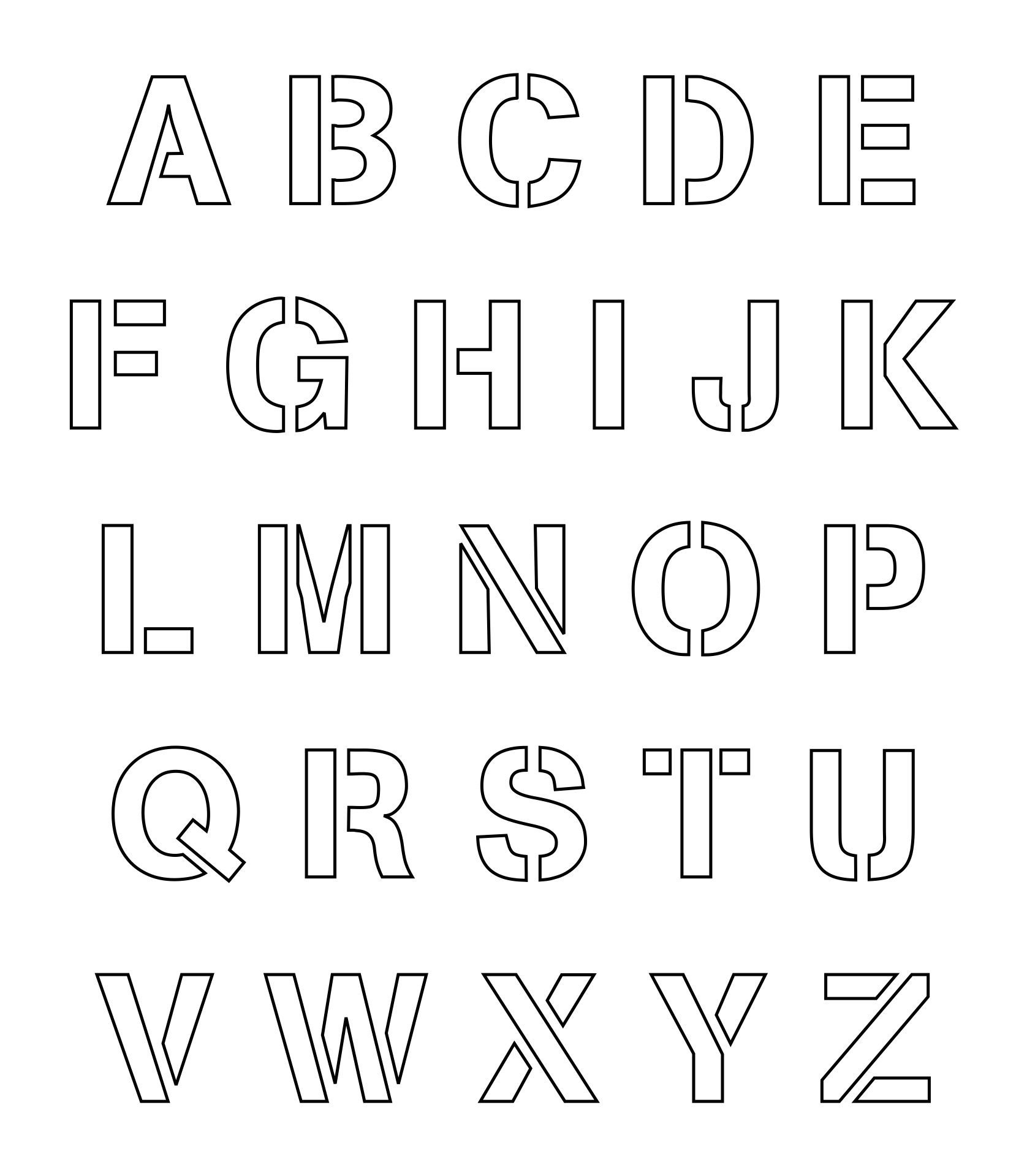 2 Inch Alphabet Letters Template - 10 Free Pdf Printables intended for 2 Inch Printable Letter Stencils