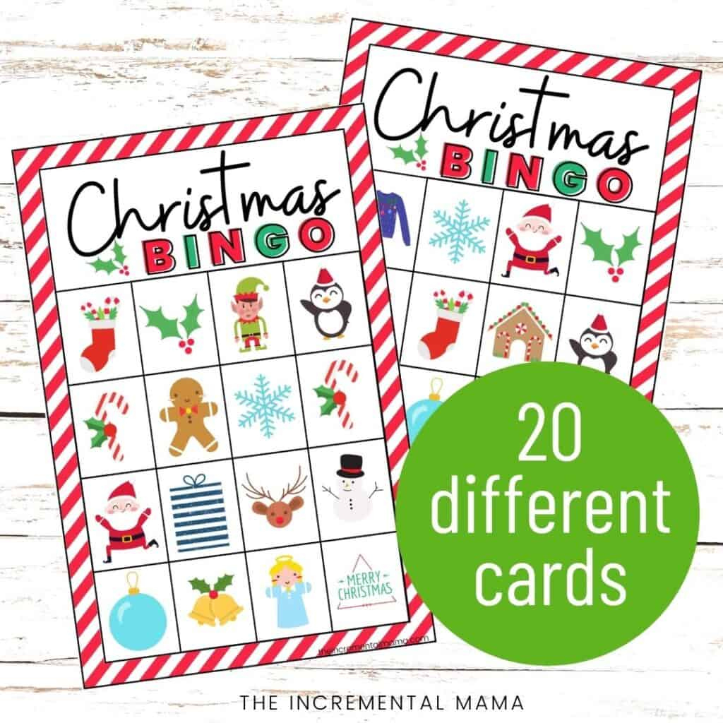 20 Free Printable Christmas Bingo Cards - The Incremental Mama throughout Christmas Bingo Free Printable