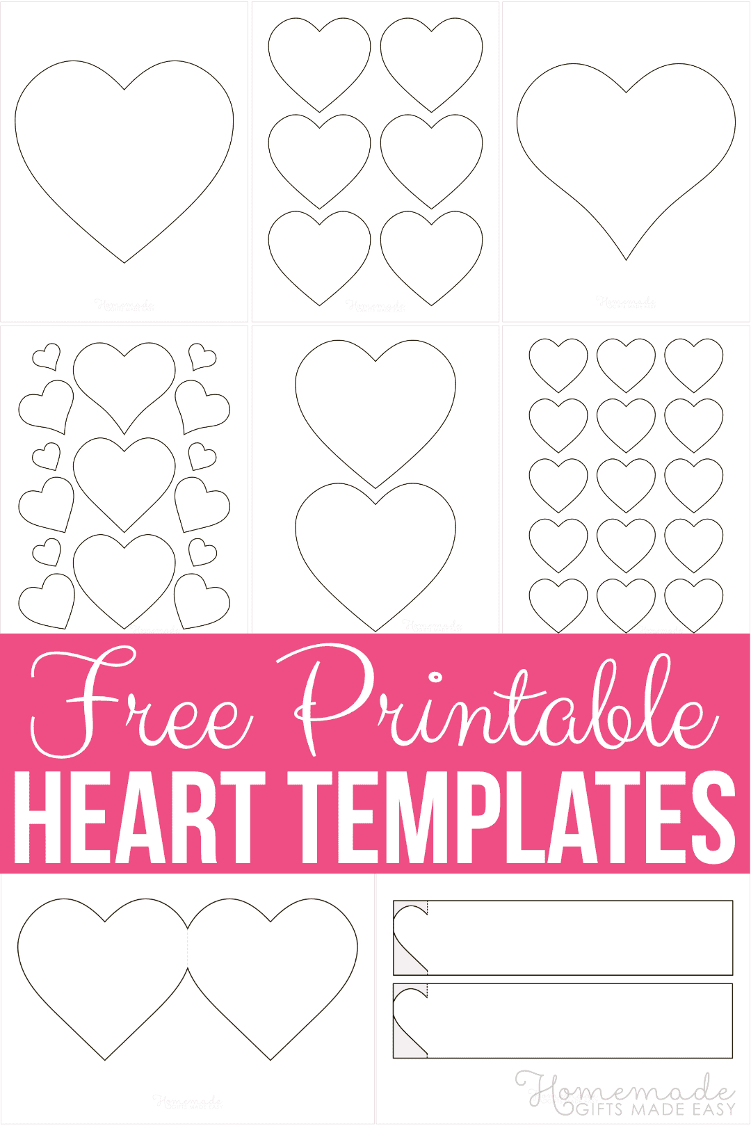 20 Free Printable Heart Templates, Patterns & Stencils for Cut Out Printable Heart Template