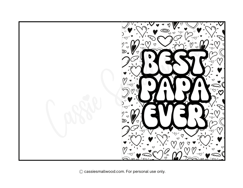 21 Cute Free Printable Father'S Day Cards To Color - Cassie Smallwood pertaining to Free Printable Birthday Cards For Papa