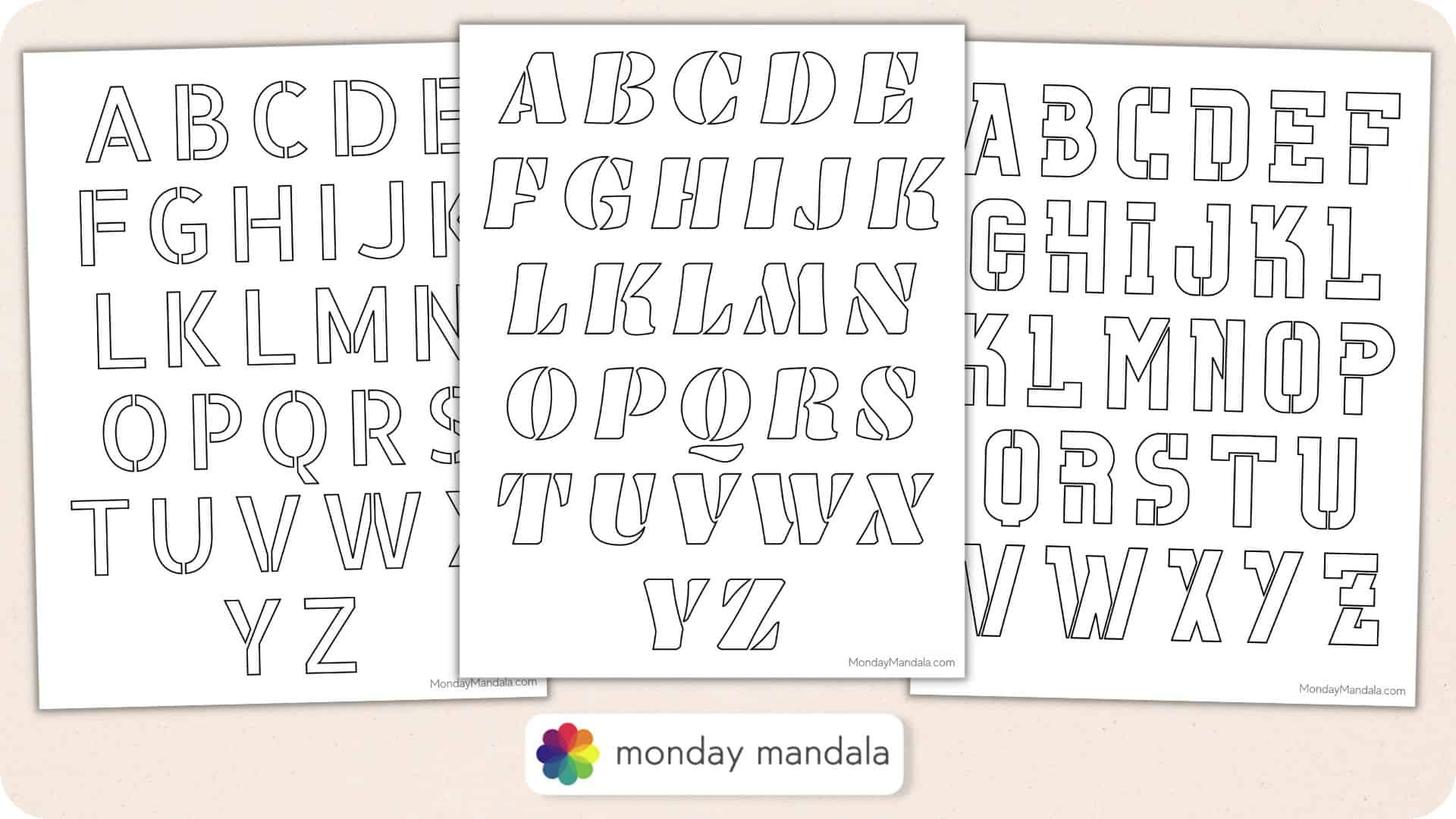 250 Letter & Number Stencils (Free Pdf Printables) pertaining to 2 Inch Printable Letter Stencils