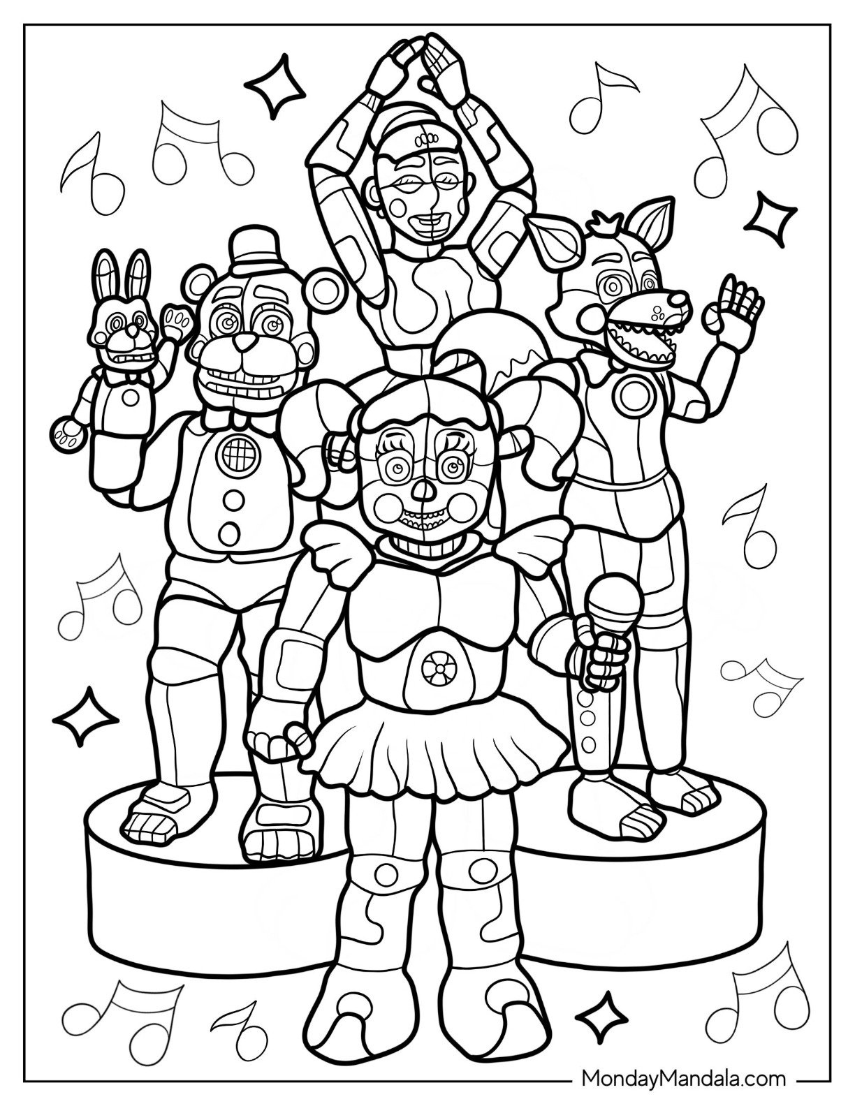 28 Five Nights At Freddie'S Coloring Pages (Free Pdf Printables) within Five Nights At Freddy's Printables