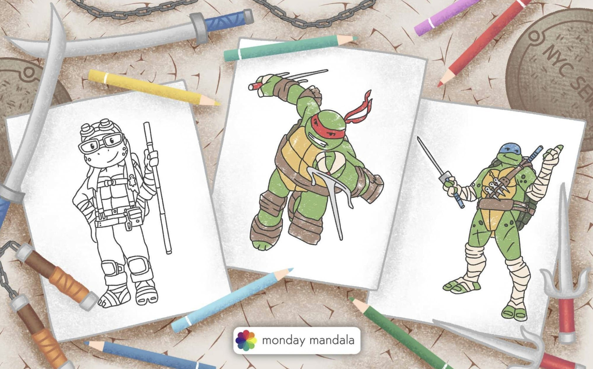 30 Ninja Turtles Coloring Pages (Free Pdf Printables) for Teenage Mutant Ninja Turtles Printables