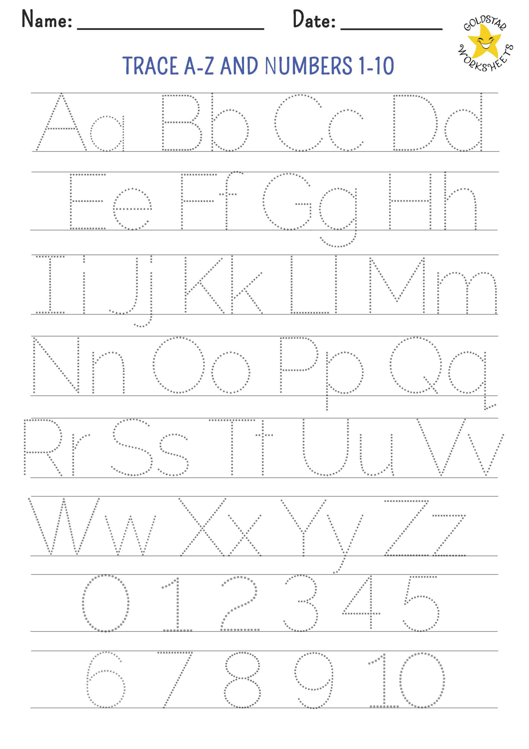 300+ Free Letter Tracing Worksheetsgold Star - Fun Vibrant Designs intended for Free Printable Abc Tracing Worksheets