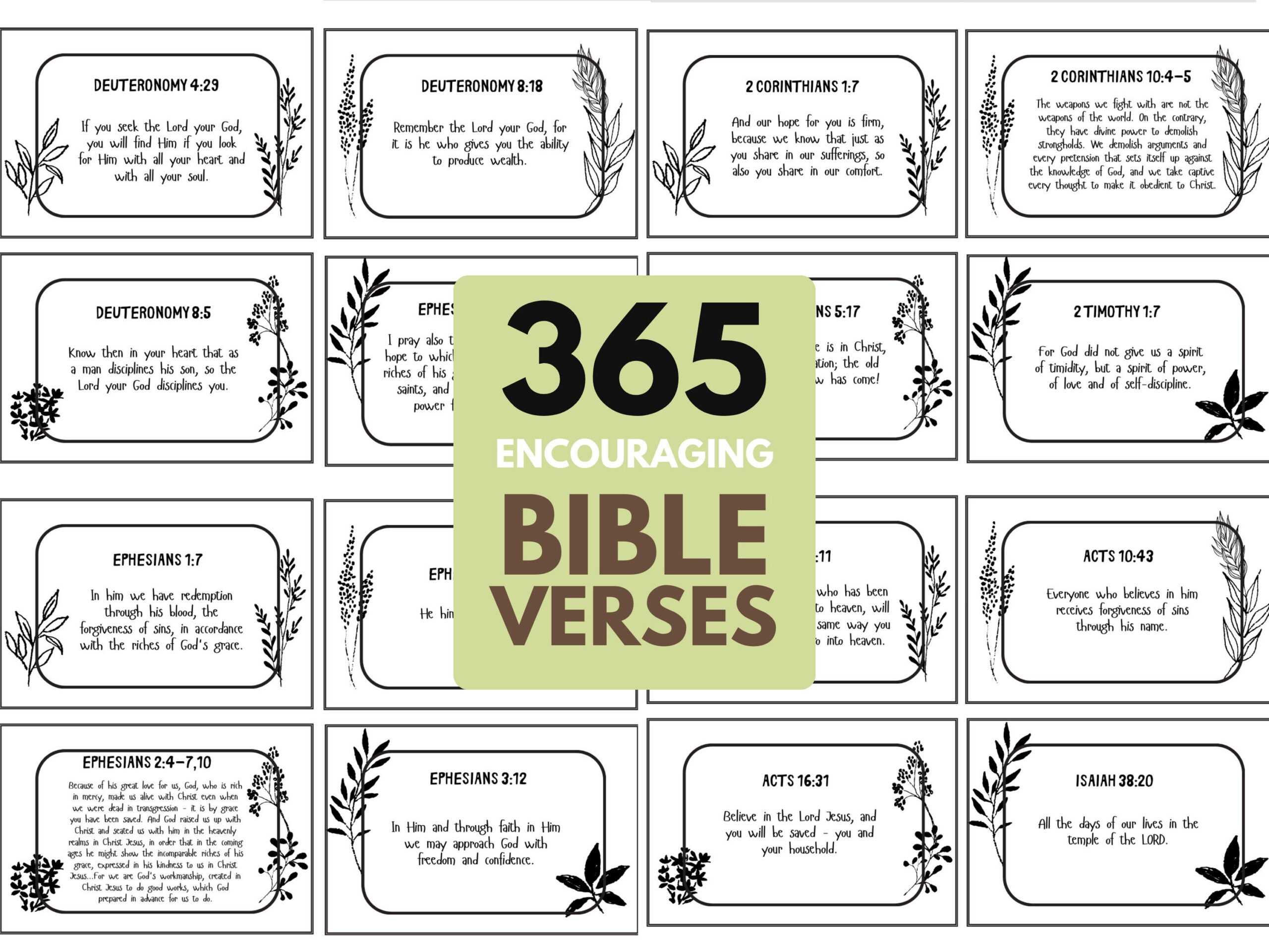 365 Printable Bible Verses For Daily Inspiration, Bible Verse in 365 Bible Verses Free Printable