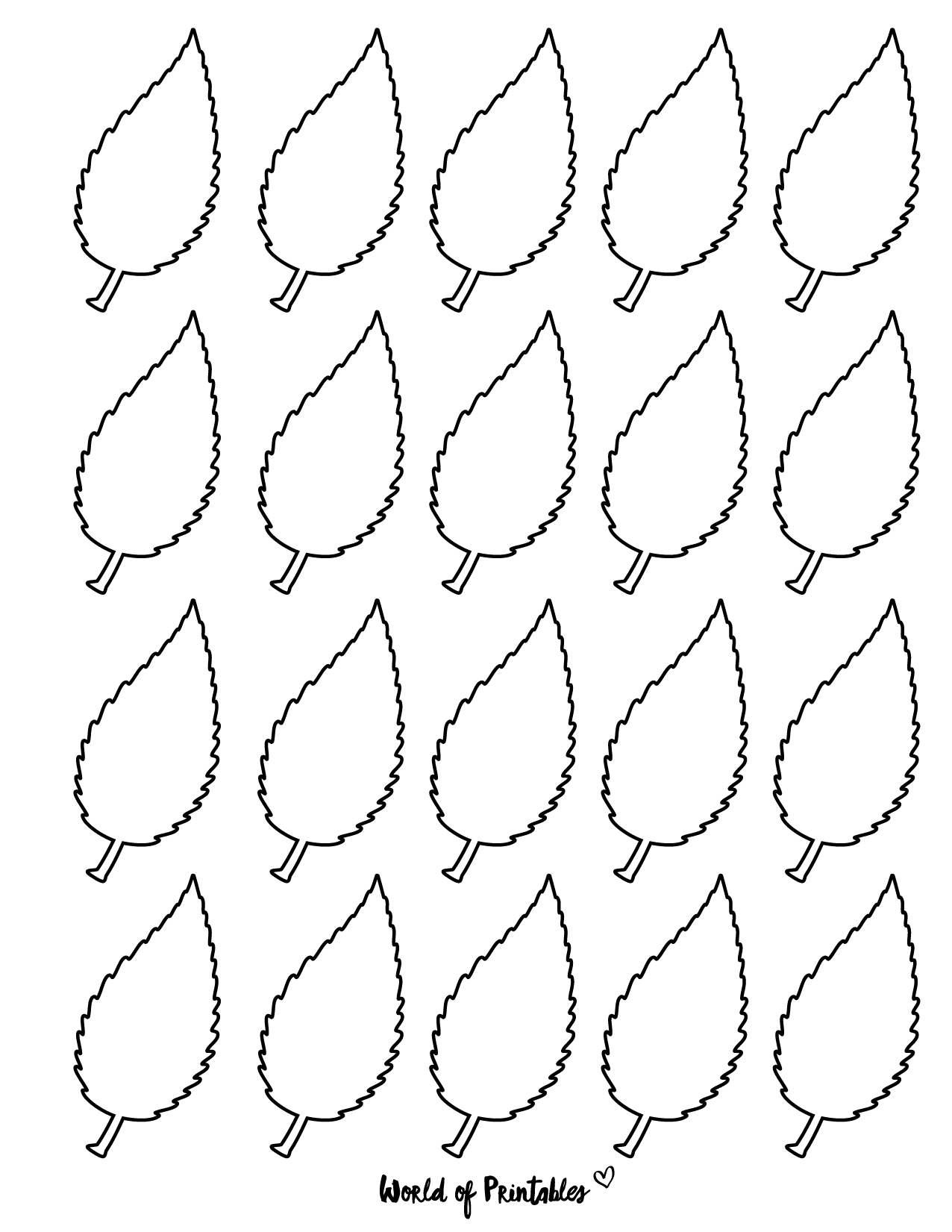 37 Printable Leaf Templates, Outlines & Shapes (Free) - World Of with regard to Simple Leaf Template Printable