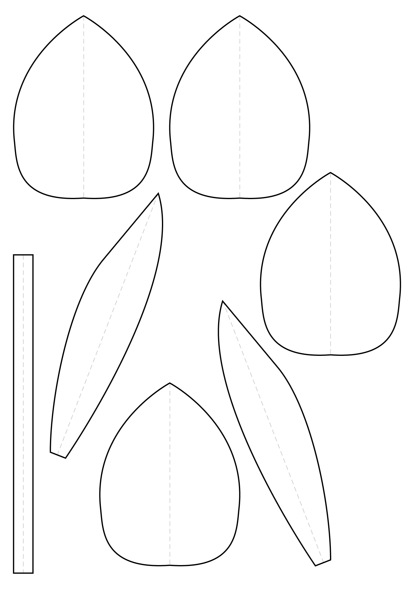 3D Tulip Templates Printable Free with 3d Tulip Template Printable Free