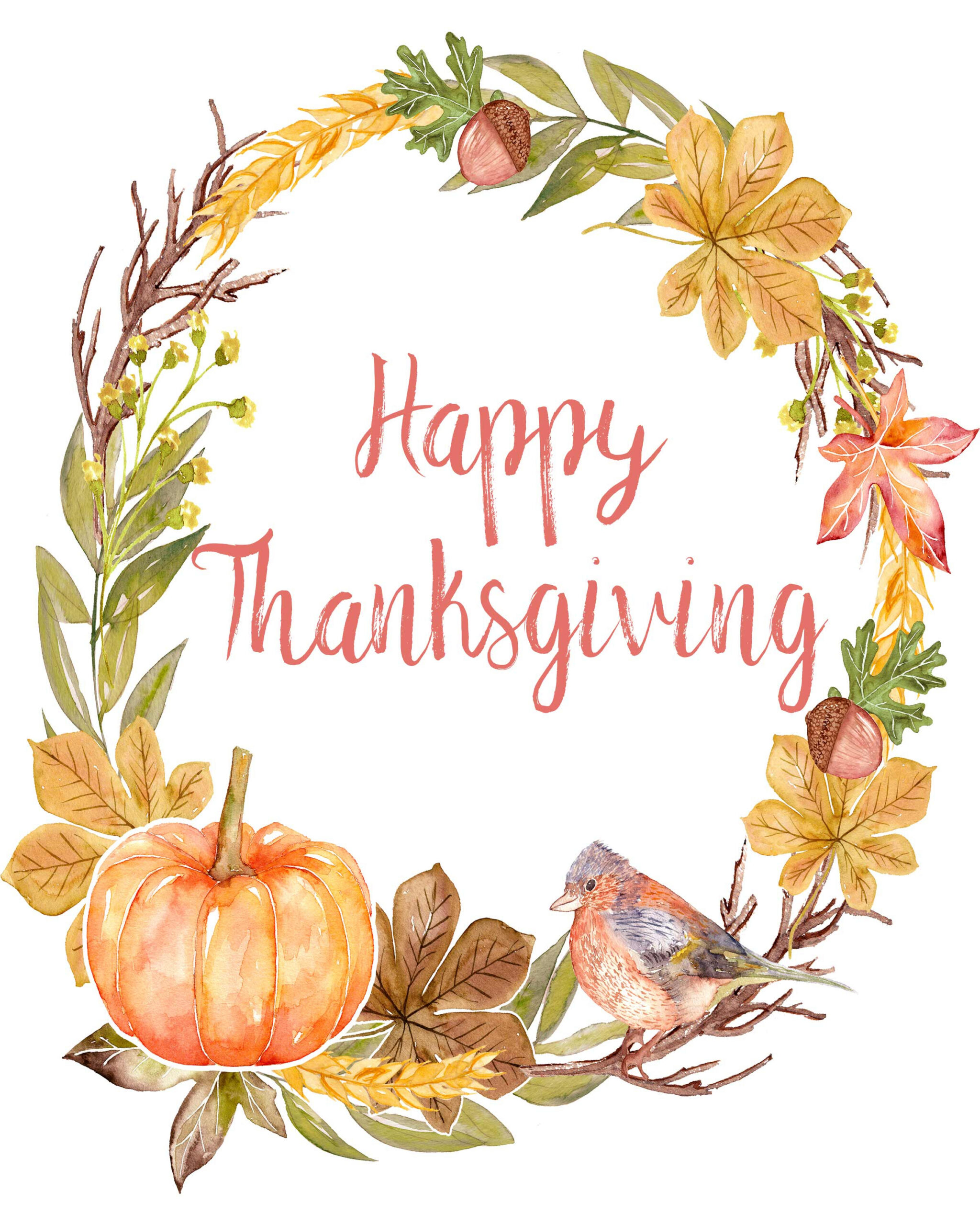 4 Gorgeous Free Printable Thanksgiving Wall Art Designs in Thanksgiving Clip Art Free Printable