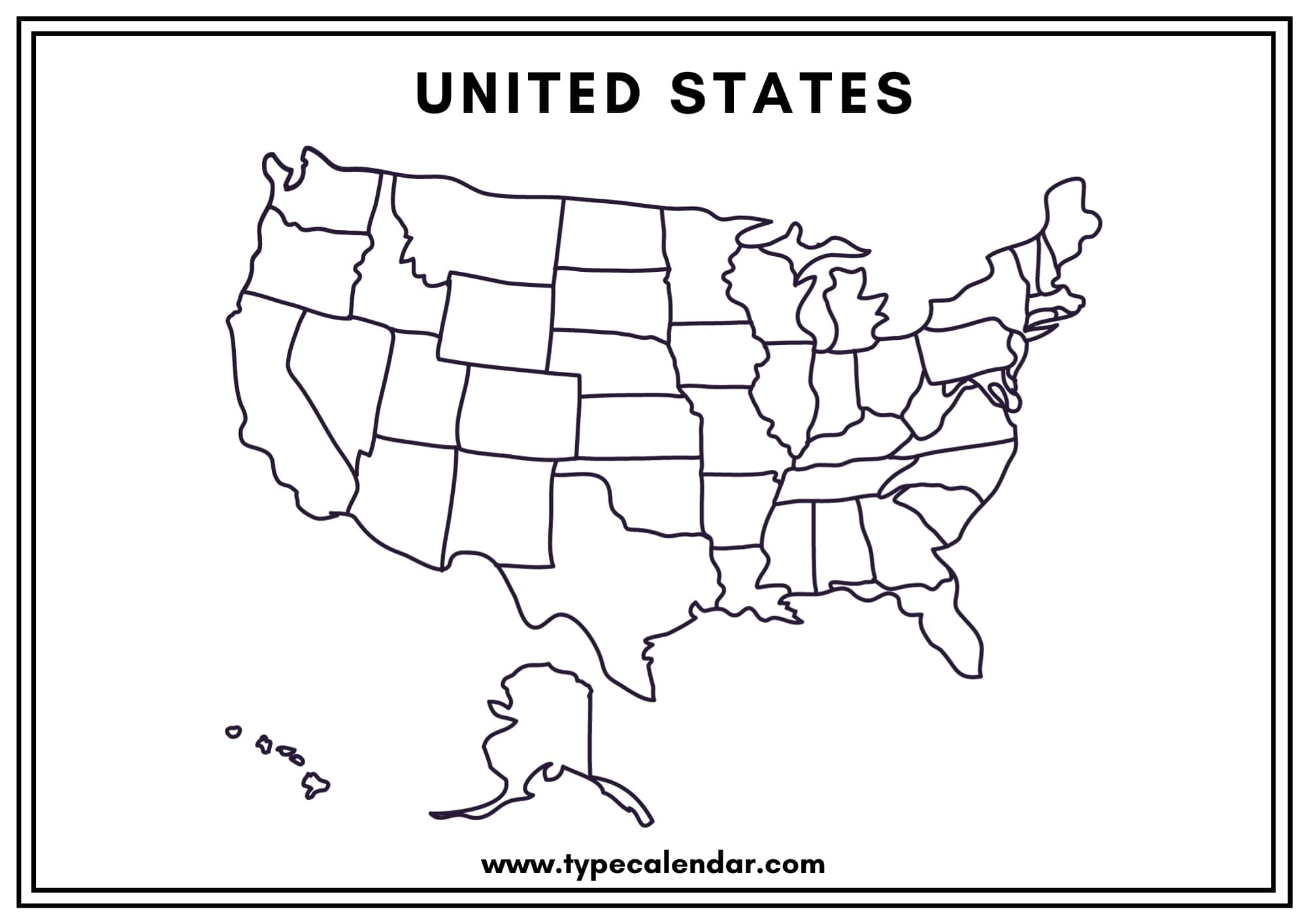 40+ Free Printable Blank Us Map Templates [Editable Pdf] with regard to Free Printable Blank United States Map