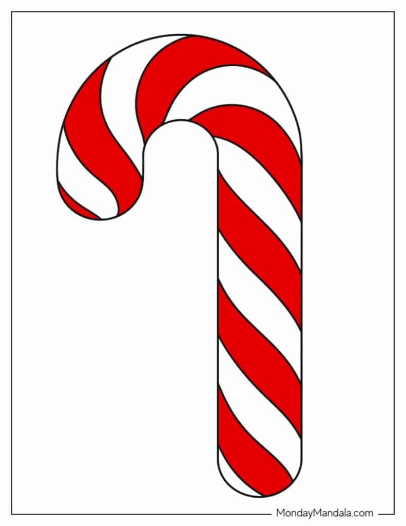 44 Candy Cane Templates (Free Pdf Printables) with regard to Candy Cane Cut Out Printable