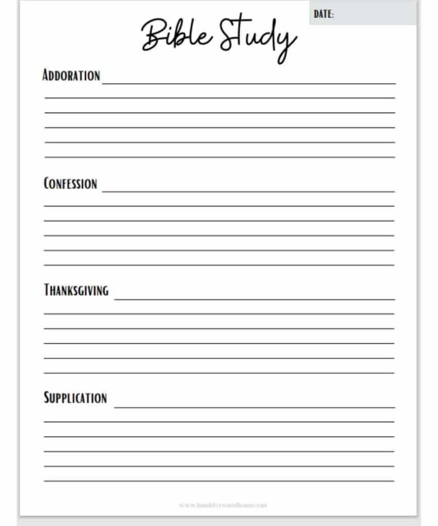 5 Free Printable Bible Study Worksheets For Christian Women! in Bible Study Printables For Women