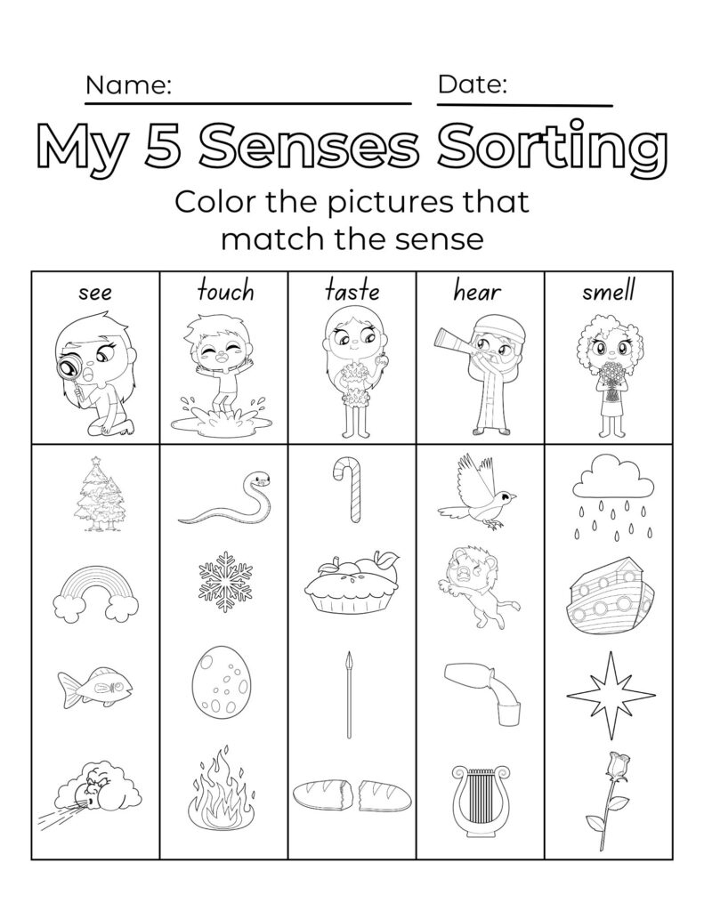 5 Senses Worksheet For Preschool - Free Resource | Healing Home with regard to Five Senses Activities For Preschool Printables