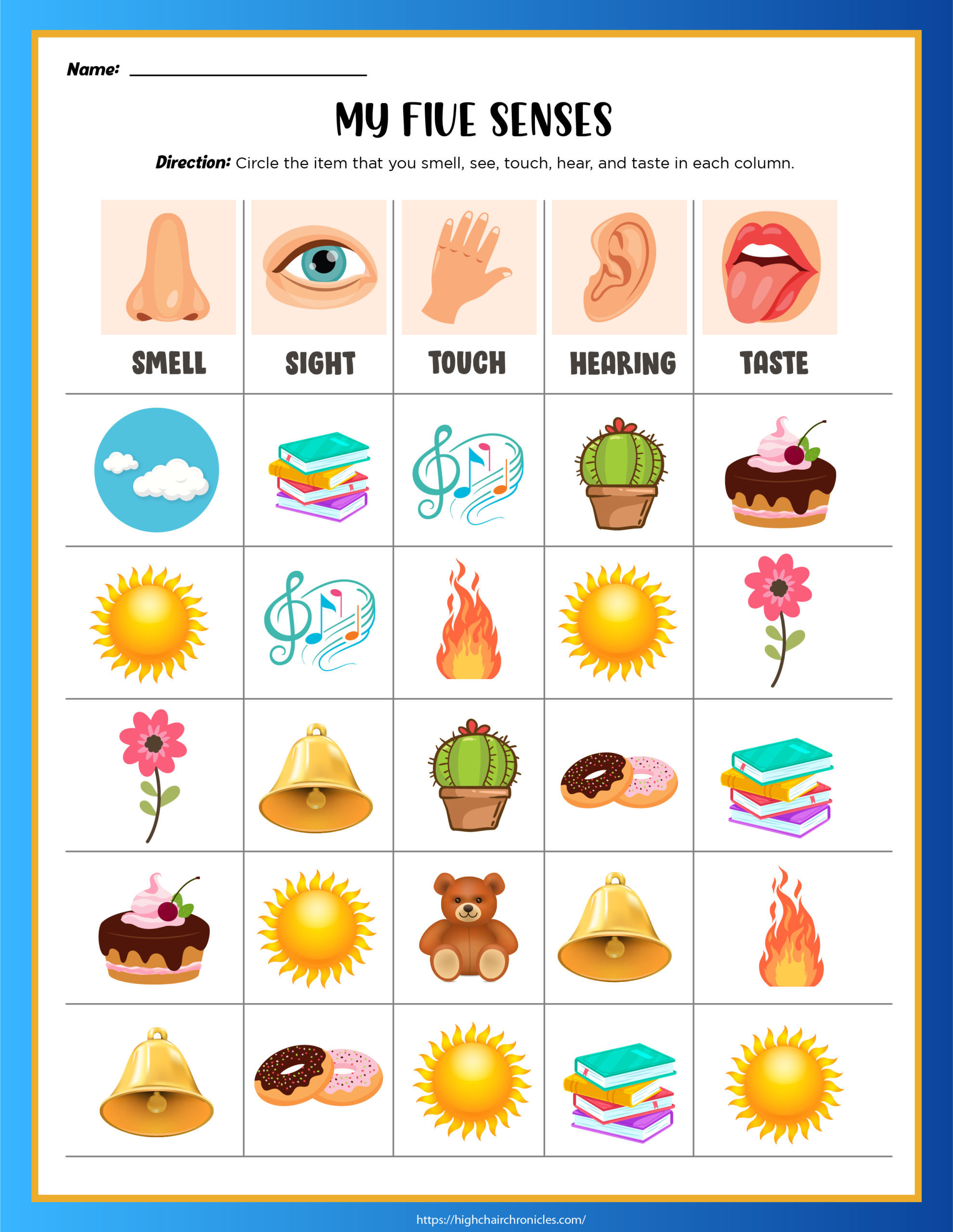 5 Senses Worksheets For Preschool And Kindergarten - Free inside Five Senses Activities For Preschool Printables