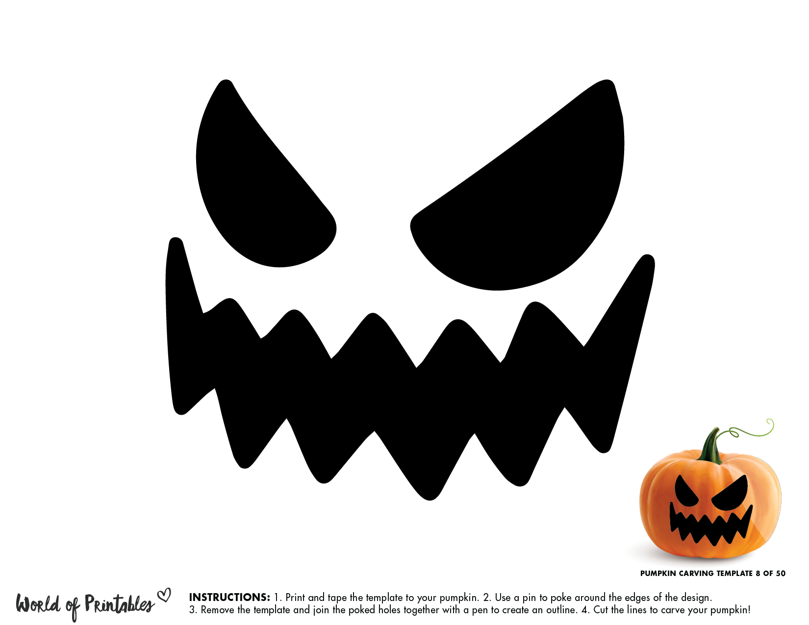 50 Easy Pumpkin Carving Stencils + The Ultimate Guide To Pumpkin within Jack O Lantern Designs Printable
