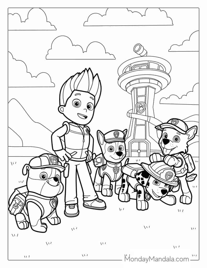 58 Paw Patrol Coloring Pages (Free Pdf Printables) intended for Ryder Printable Paw Patrol Characters