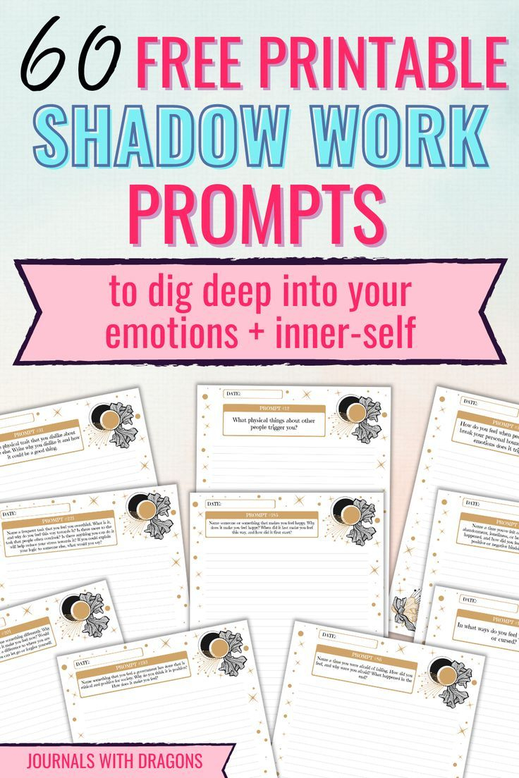 60 Free Printable Shadow Work Journal Prompts For Beginners To intended for Free Printable Shadow Work Journal