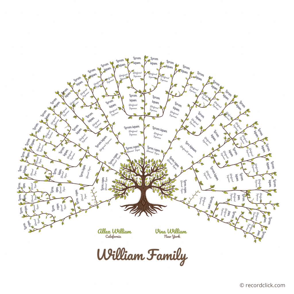 61 Free Family Tree Templates - Printable / Downloadable / Editable in Free Family Tree Templates Printable