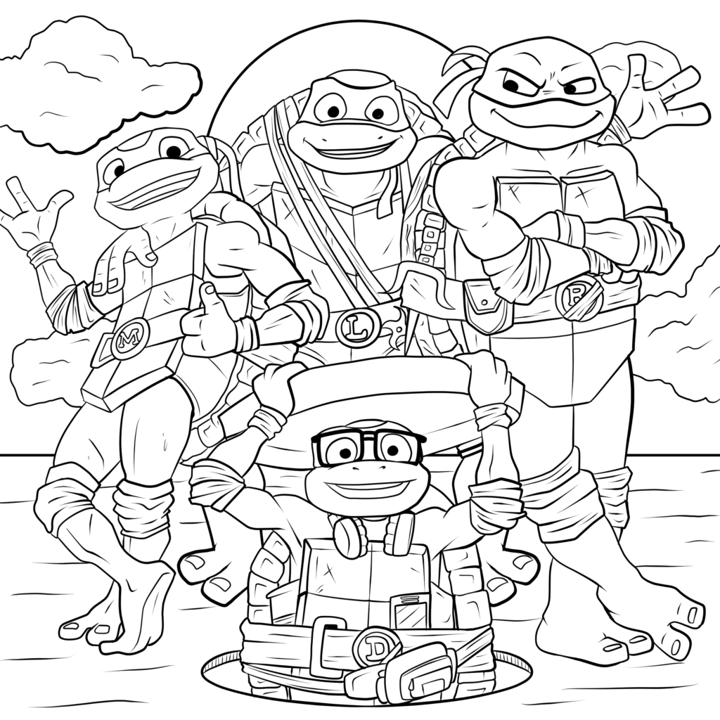 7 Tales Of The Teenage Mutant Ninja Turtles Coloring Pages regarding Teenage Mutant Ninja Turtles Printables