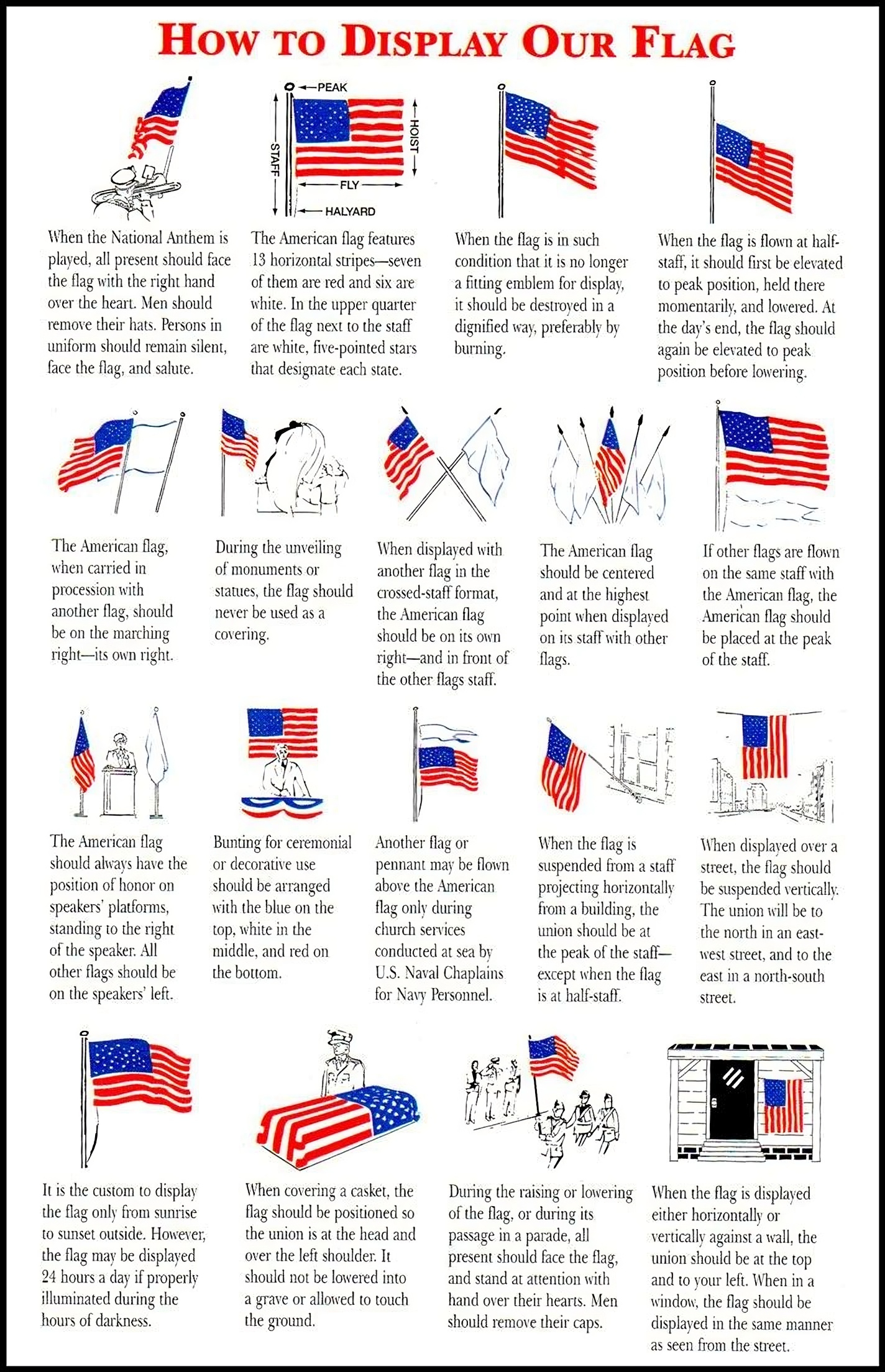 A Cool Guide On How To Properly Display The Flag Of The United intended for Printable List of Days to Fly the American Flag
