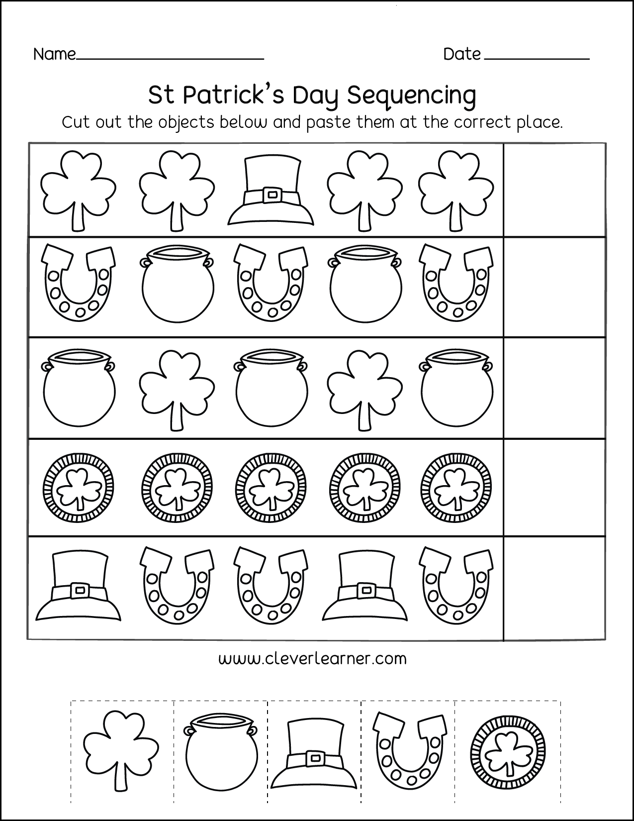 A Variety Of Activity Sheets On St Patricks Day For Preschools pertaining to St Patrick'S Day Preschool Printables