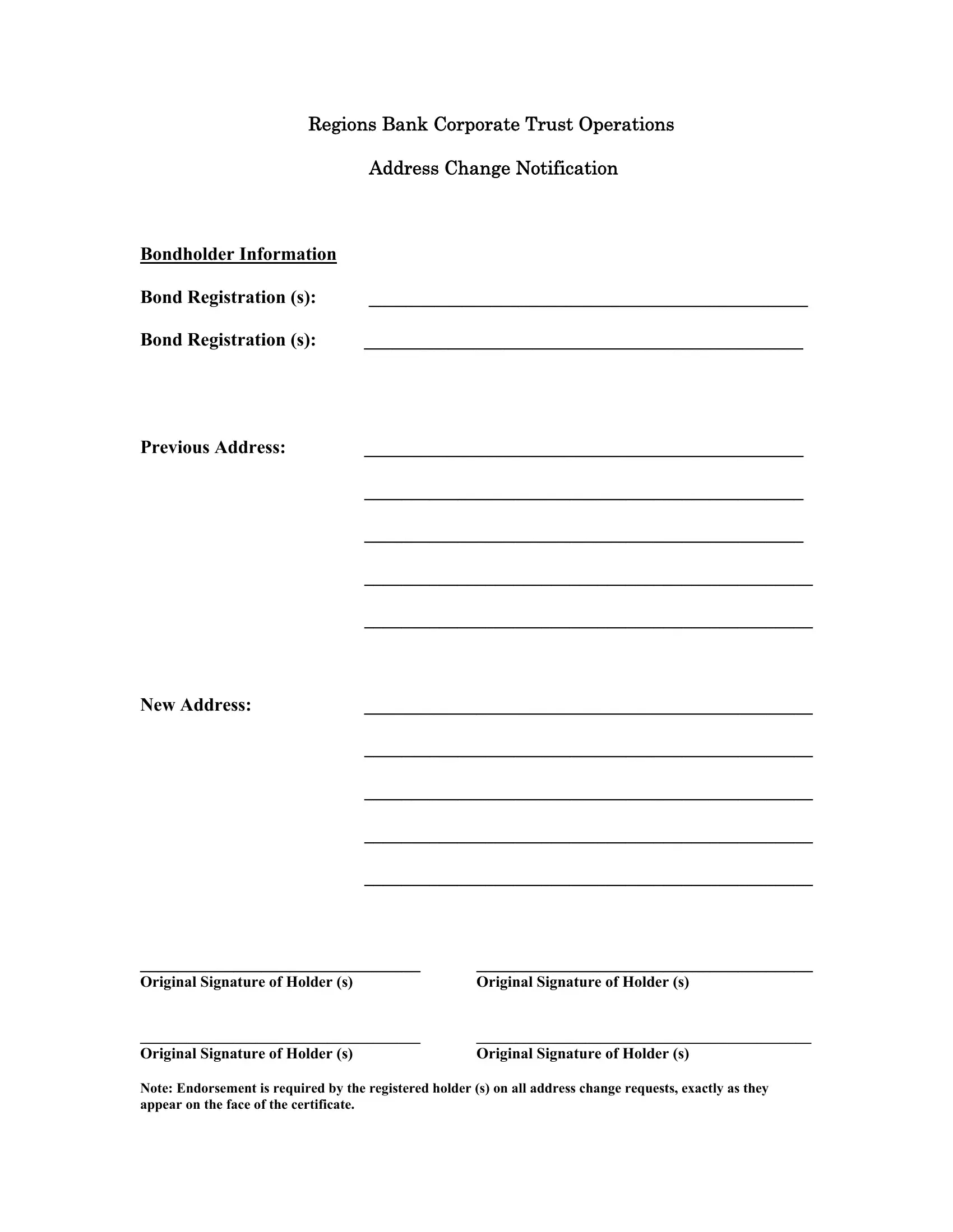 Address Change Form ≡ Fill Out Printable Pdf Forms Online regarding Printable Change Of Address Form