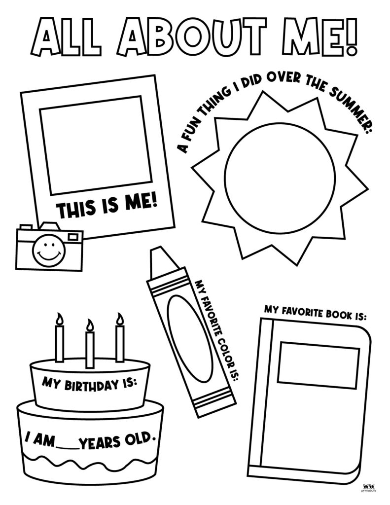 All About Me Printable Worksheets - 50 Free Printables | Printabulls with All About Me Printables Free