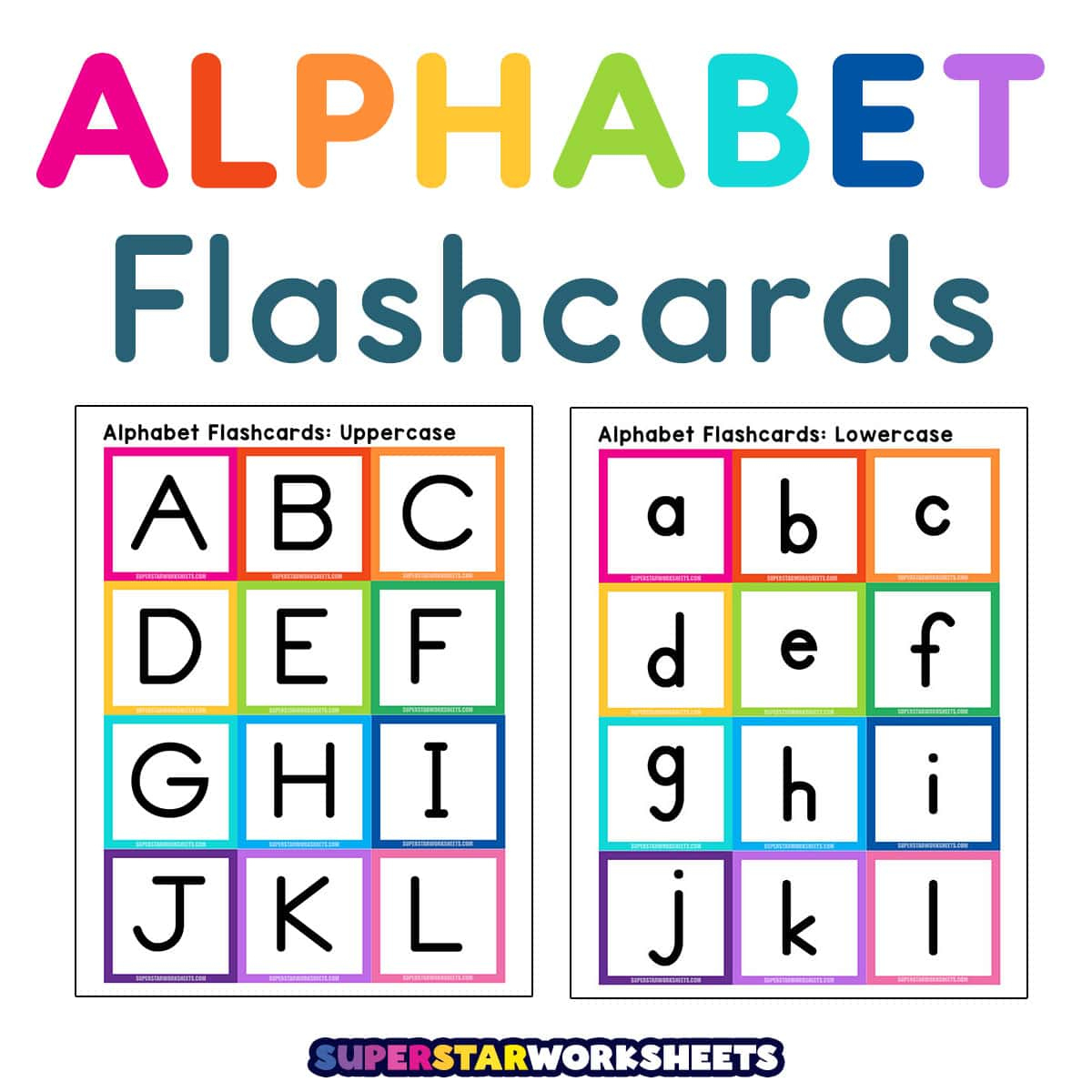 Alphabet Flashcards - Superstar Worksheets pertaining to Upper And Lowercase Letters Printable Flashcards Free