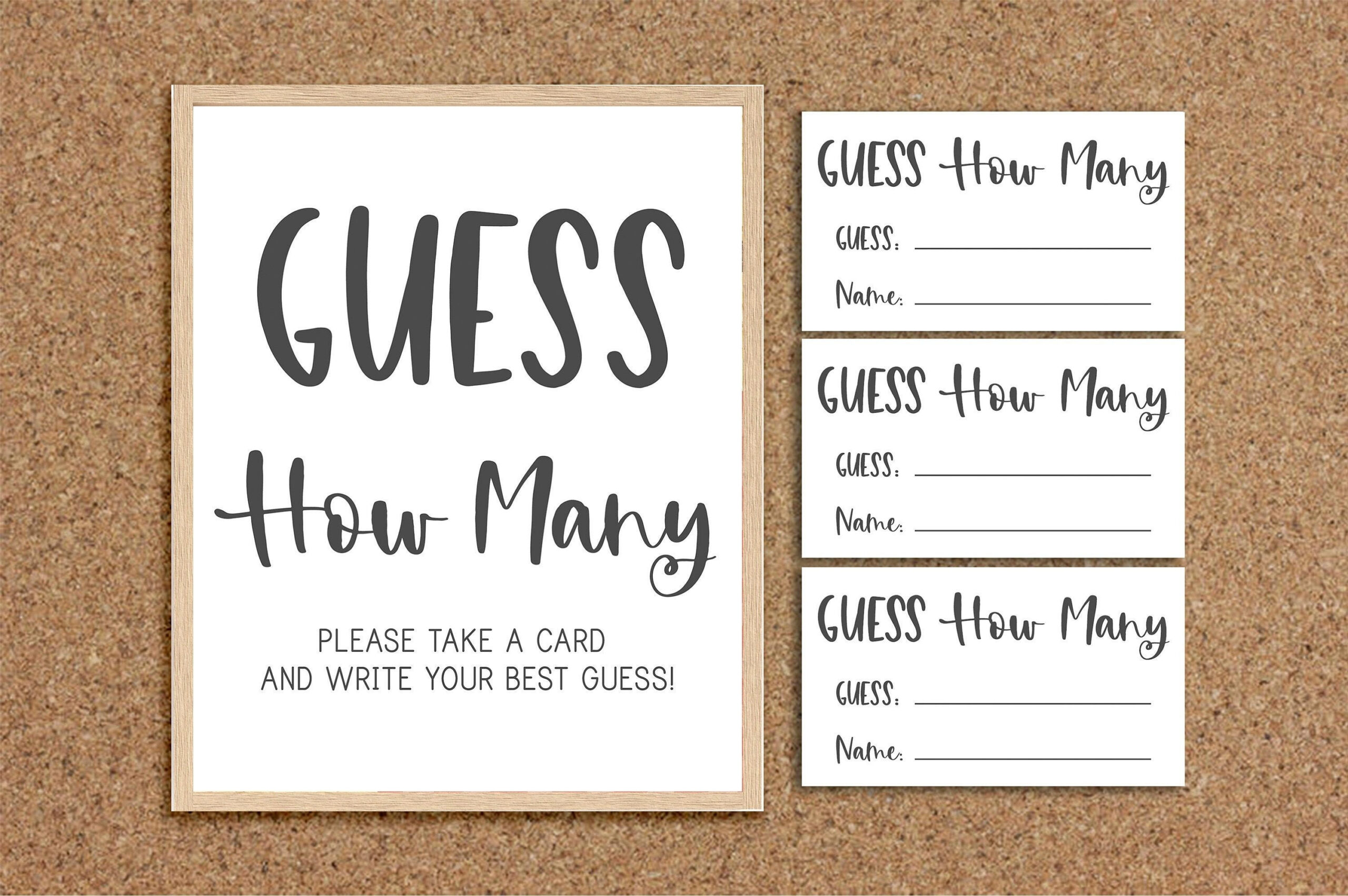 Baby Shower Guess How Many In A Jar Free Printable - Shop On Pinterest inside Free Printable Guess How Many