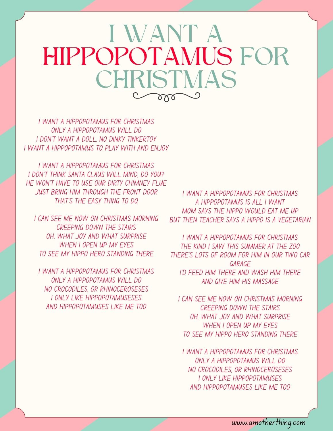 Best Easy Christmas Songs For Kids (With Lyrics!) | It'S A Mother with regard to All I Want For Christmas Lyrics Printable