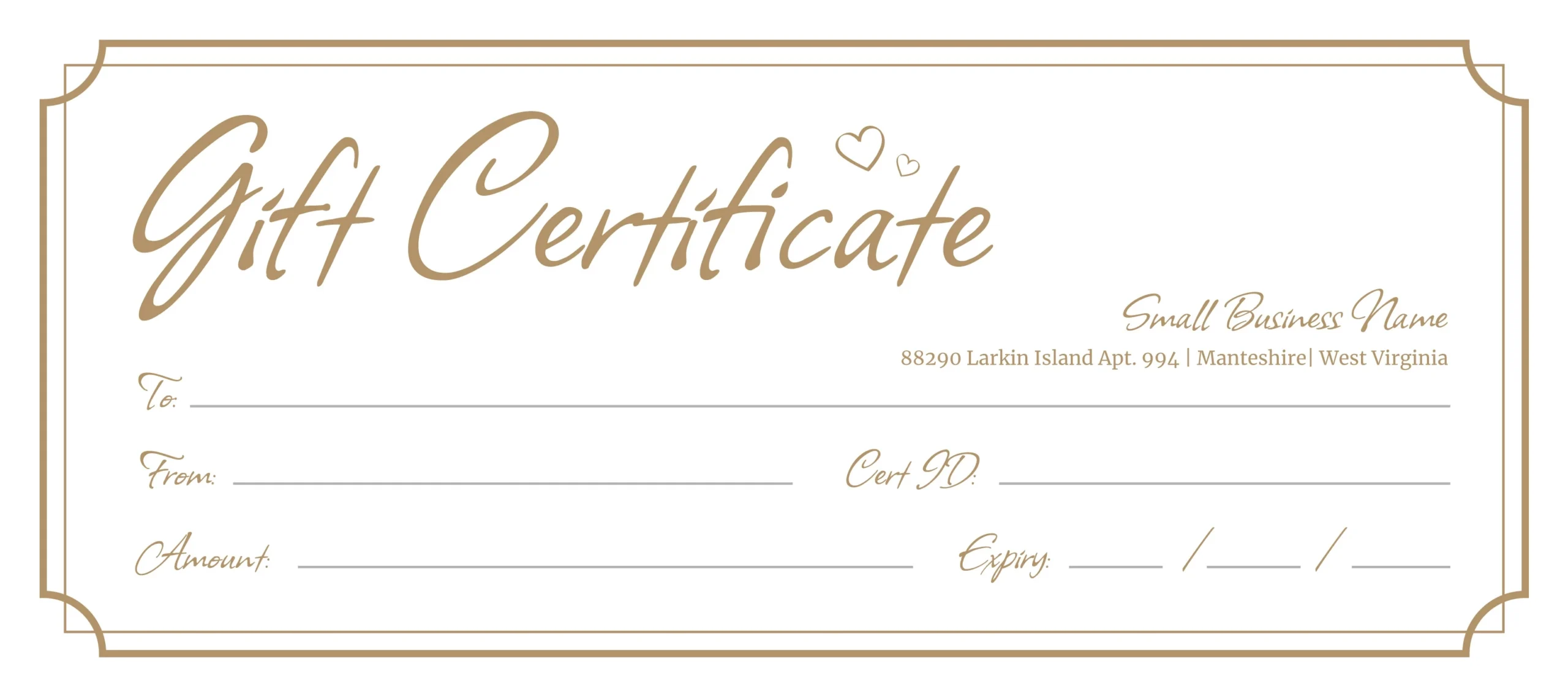 Blank Gift Certificate Free Google Docs Template - Gdoc.io within Gift Certificate Templates Free Printable