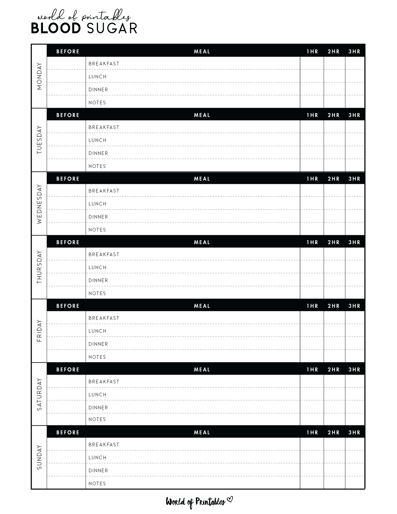 Blood Sugar Logs - World Of Printables throughout Free Printable Diabetic Log Sheets