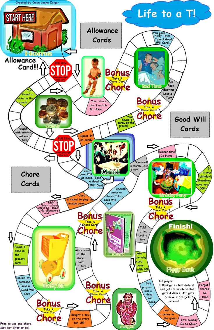 Board Game Of Life - 12 Free Pdf Printables | Printablee in Game Of Life Printable Board
