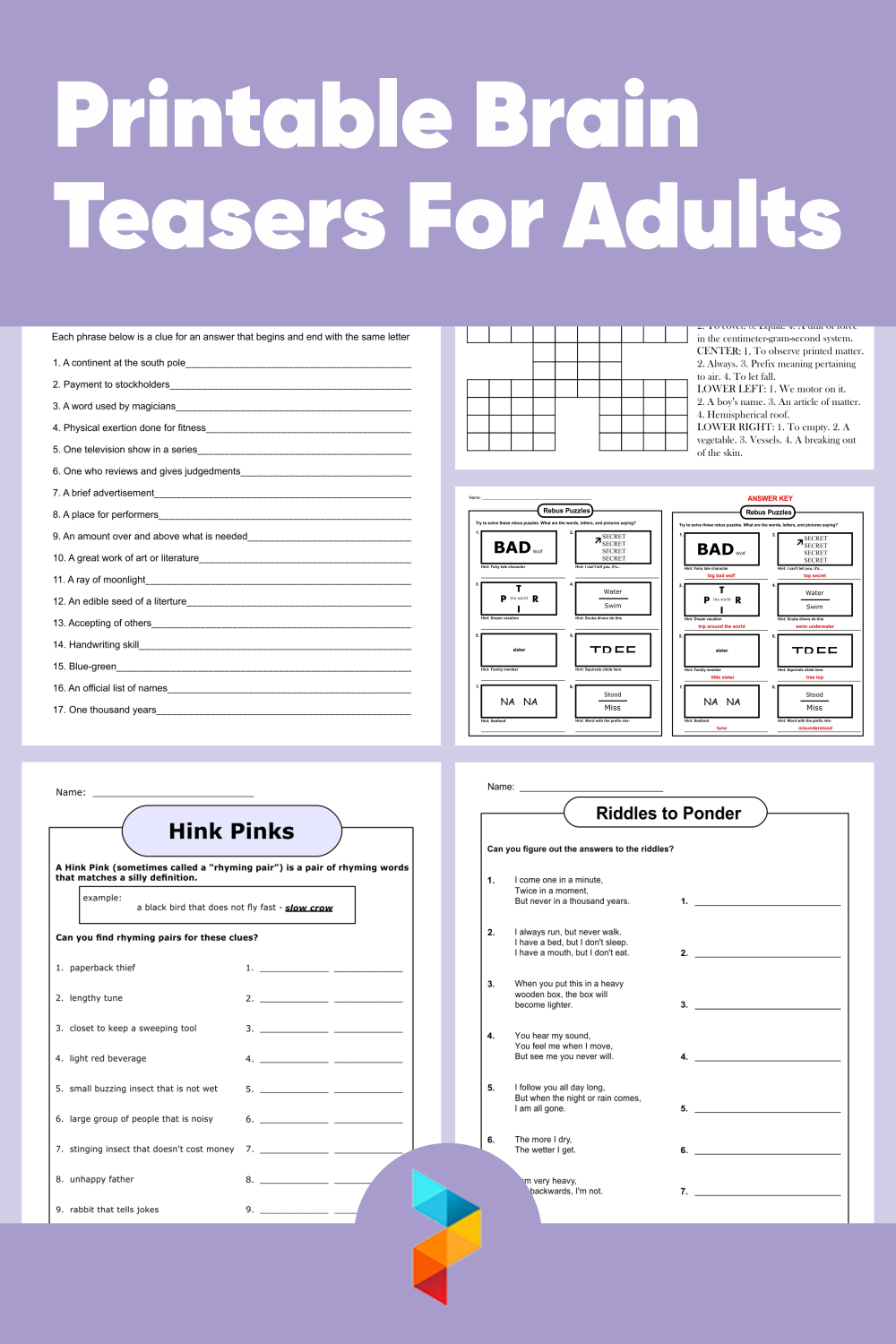 Brain Teasers For Adults - 10 Free Pdf Printables | Printablee with regard to Brain Teasers Printable For Adults