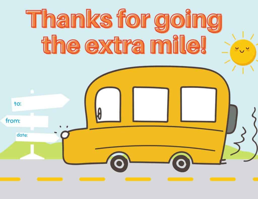 Bus Driver Thank You Printable - South Georgia Style throughout Thank You Bus Driver Printable