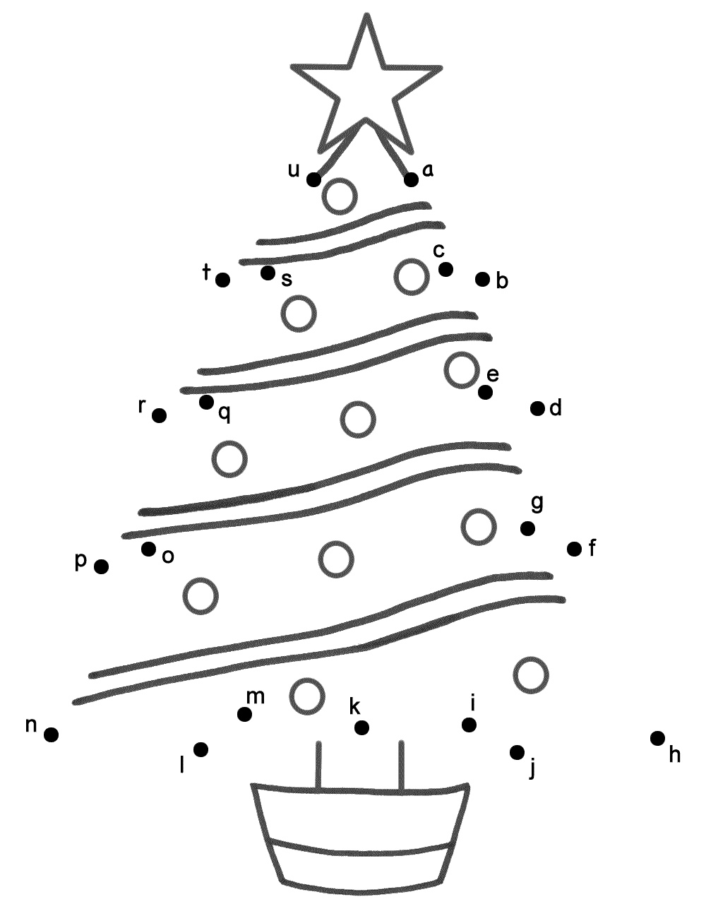 Christmas Tree - Connect The Dotslowercase Letters (Christmas) with Connect The Dots Printable Christmas