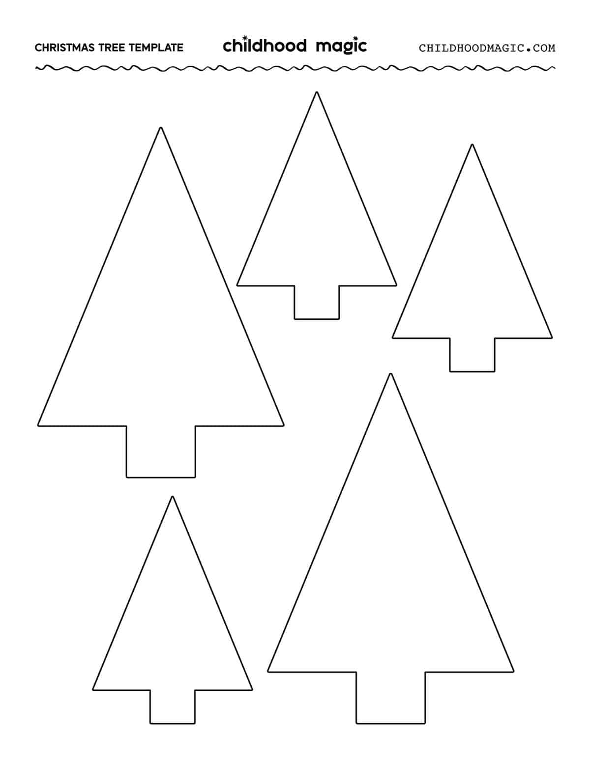 Christmas Tree Outline - Childhood Magic with regard to Christmas Tree Template Printable