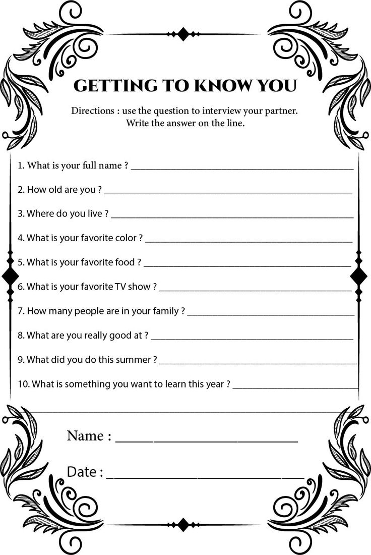 Classroom Getting To Know You - 15 Free Pdf Printables | Printablee intended for Get to Know You Worksheet Free Printable