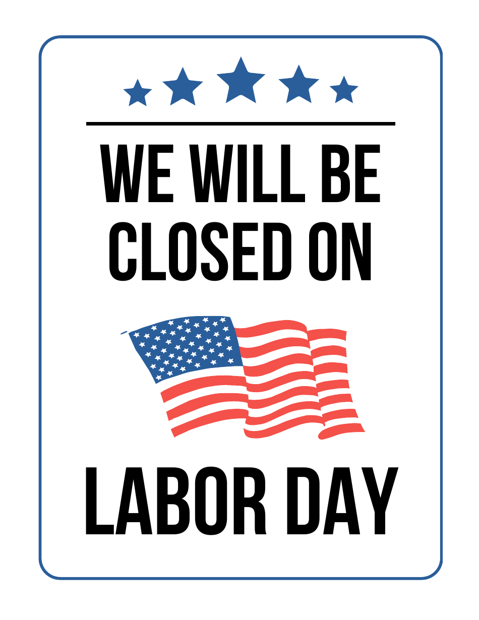 Closed Sign Template - Labor Day Download Printable Pdf with regard to Free Printable Closed For Labor Day Signs