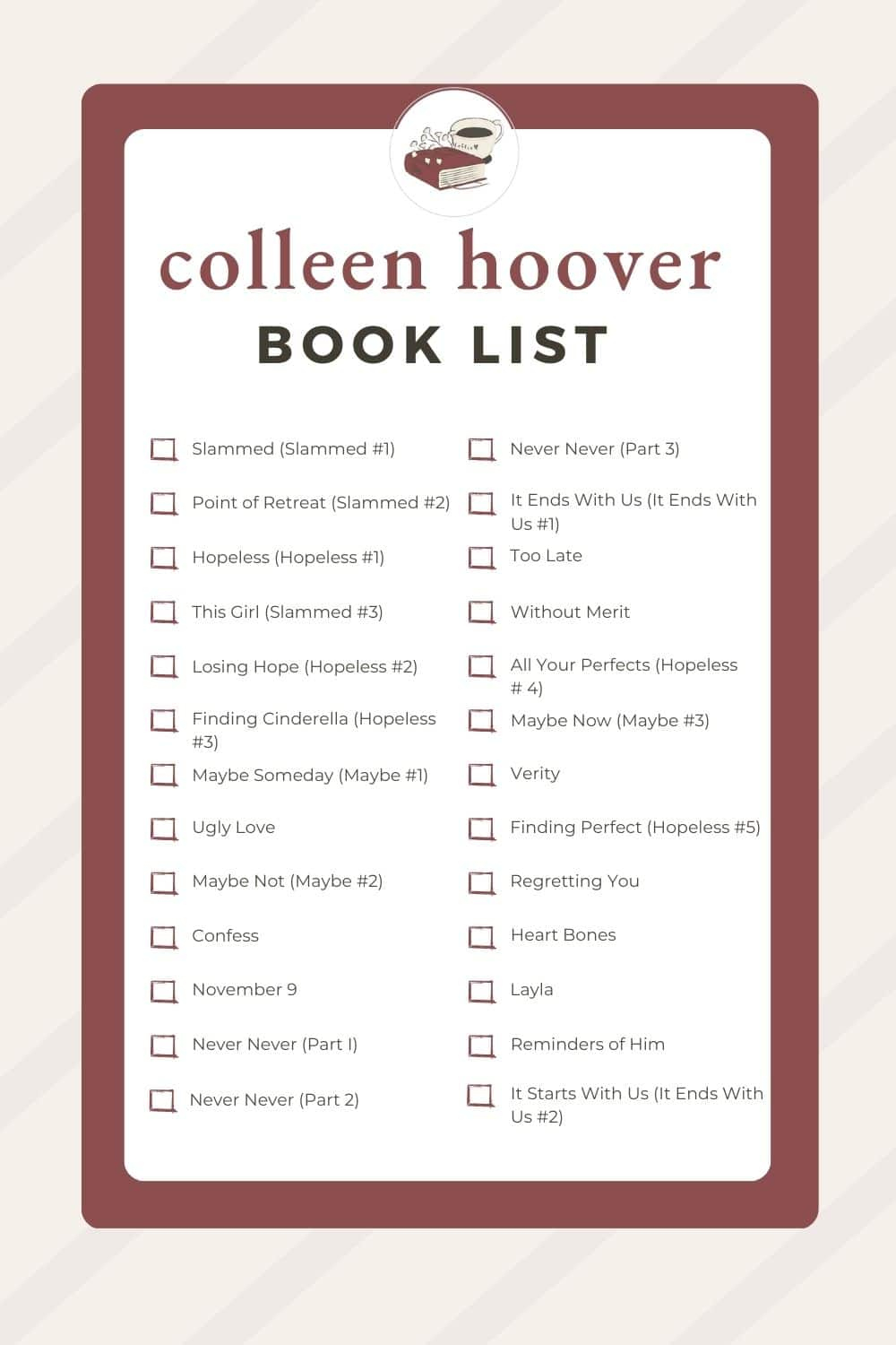 Complete Colleen Hoover Books In Order (+ Printable Pdf) within Colleen Hoover Books In Order Printable List