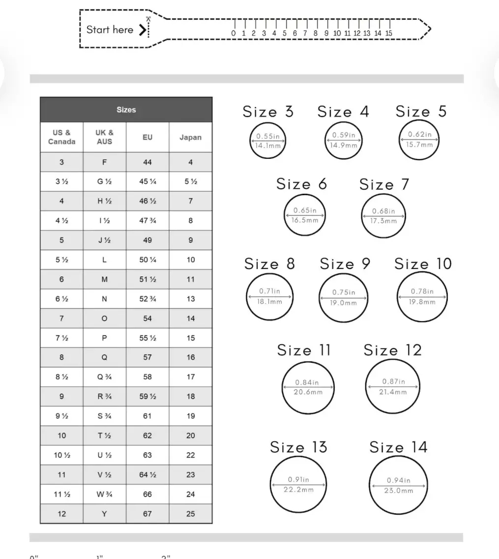 Conversion Chart Chart How To Find My Ring Size Free Ring Size within Free Printable Ring Size Chart